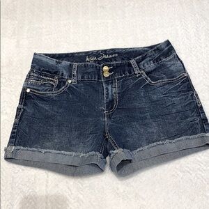 denim jean Shorts Cuffed